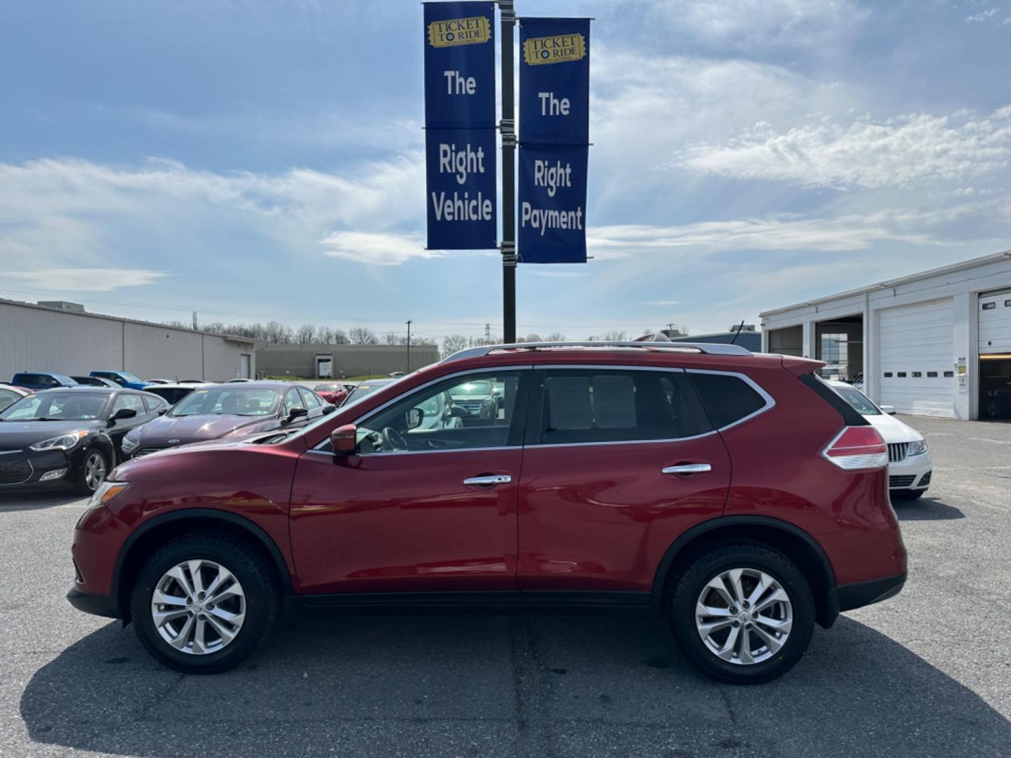 2016 RED Nissan Rogue SV AWD (KNMAT2MVXGP) with an 2.5L L4 DOHC 16V engine, CVT transmission, located at 1254 Manheim Pike, Lancaster, PA, 17601, (717) 393-9133, 40.062870, -76.323273 - Photo#7